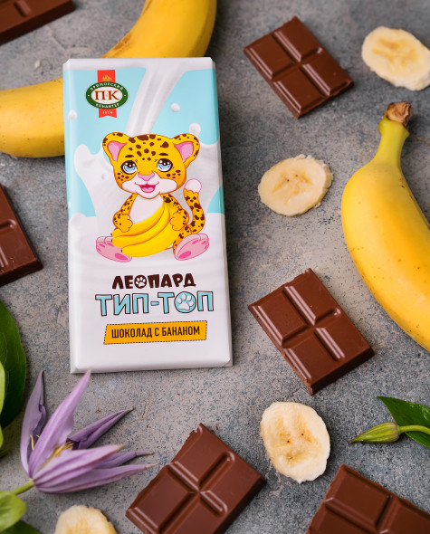 Молочный - Леопард Тип-Топ с бананом