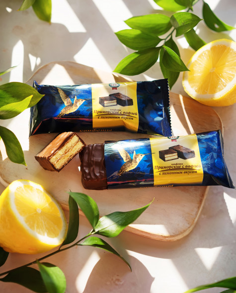 Вафельные - Приморские с вафлей с лимонным вкусом