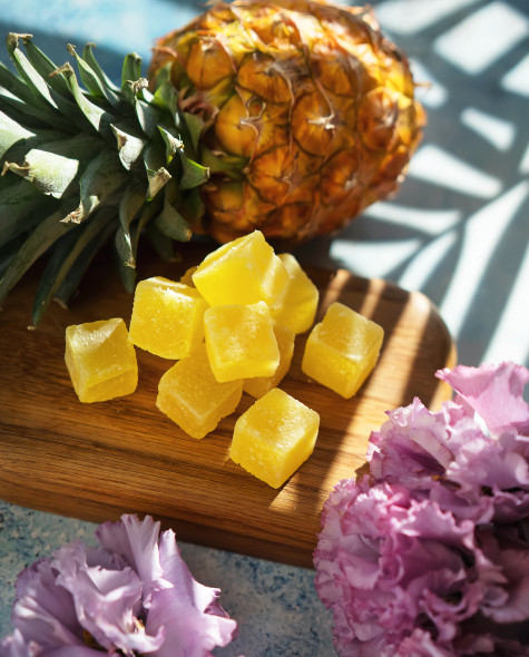 С ананасом в рисовой муке